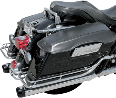 BASSANI XHAUST 4" Quick Change Series Slip-On Mufflers - Black - FL '95-'16 1F740B