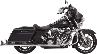 BASSANI XHAUST Fishtail Slip-On Mufflers - Chrome - with Baffle - 36" - 95-'16 Touring 1F27E36