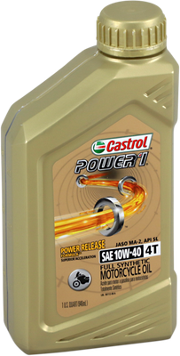 CASTROL Power 1® Synthetic Engine Oil - 10W-40 - 1 US quart 15D1C9