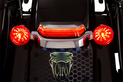CIRO Taillight - Red Lens - Chrome 40173