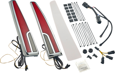 CIRO Taillight - LED - Red Lens - Chrome - Tri Glide 40085