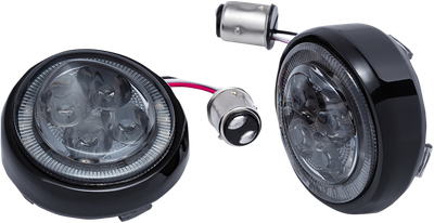 CIRO Turn Signal Insert - Red LED - Smoke Lens - Black 45621