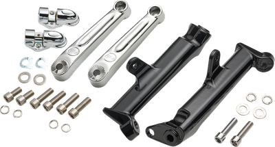 CIRO Frame Mounted Adjustable Highway Peg Mount - Extended - Chrome 60601