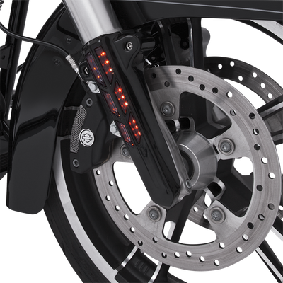CIRO Forkini Lower Leg Covers - Gloss Black - With LEDs 43003