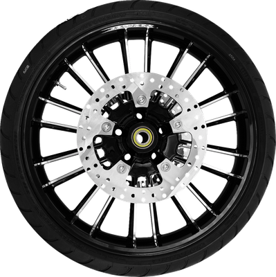 COASTAL MOTO Atlantic Front Wheel - Black Cut (21") | Rotors (11.8") | Dunlop AE2 Tire (130/60B21) PKG2-ATL213BC-ABST