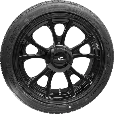 COASTAL MOTO Largo 3D Rear Wheel - Black (18") | Falken Tire (215/45ZR18) - Trike PKG-LGO-187T-SB