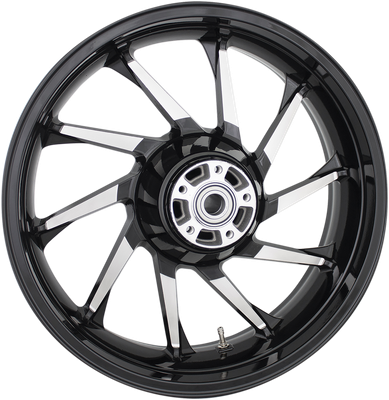 COASTAL MOTO Wheel - Hurricane 3D - Rear - Single Disc/with ABS - Black Cut - 18x5.5 3D-HUR185BCABST