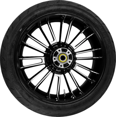 COASTAL MOTO Atlantic Rear Wheel - Black Cut (18") | Dunlop Tire (180/55B18) PKG-ATL185BC-ABST