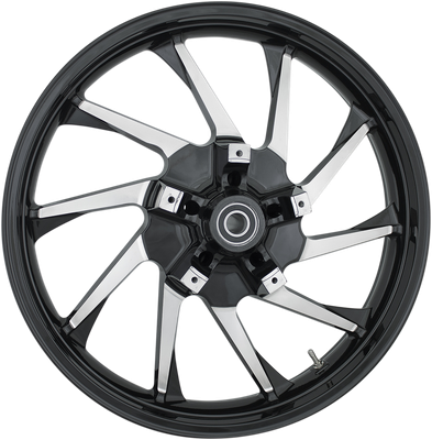 COASTAL MOTO Wheel - Hurricane 3D - Front - Dual Disc/with ABS - Black Cut - 21x3.5 3D-HUR213BCABST