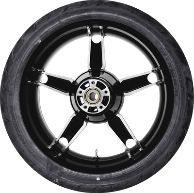COASTAL MOTO Daytona Rear Wheel - Black Cut (18") | Dunlop AE Tire (180/55B18) PKG2-DAY185BC-ABST