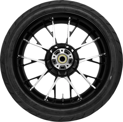 COASTAL MOTO Marlin Rear Wheel - Black Cut (18") | Dunlop AE2 Tire (180/55B18) PKG2-MAR185BC-ABST