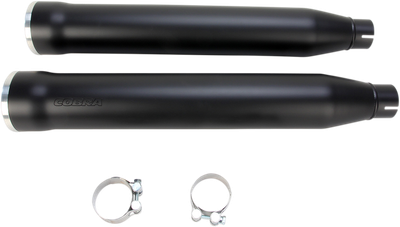 COBRA Slip-On Mufflers with Race Pro Tips - 3" - Black - '07-'17 FXST/B/C, FLSTC/FXCW/C/FXSB/SE 6053B