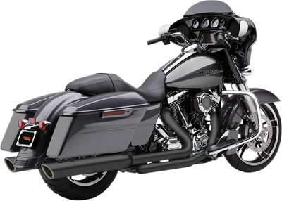 COBRA 909 Twin Slip-On Mufflers - 4"- Raven Black - '95-'16 Bagger 6106RB