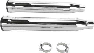 COBRA Slip-On Mufflers with Race Pro Tips - 3" - Chrome - '07-'17 FLSTN/FLSTSB/FLSS/FLSTFBS 6052