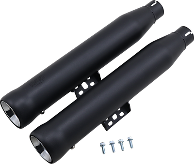 COBRA Neighbor Hater Slip-On Mufflers - Black - FLHC/FLHCS/FLDE 6048B