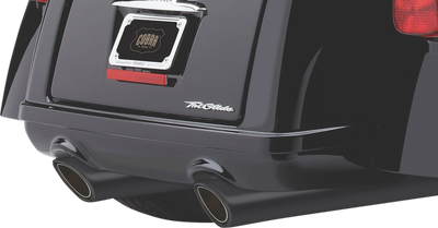 COBRA 909 Twins Slip-On Mufflers - Tri-Glide - Black 6303RB