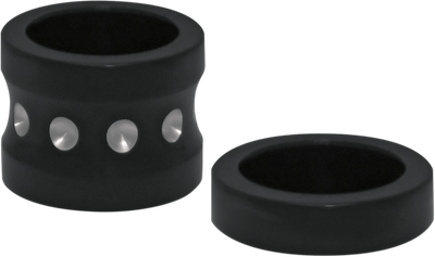 COVINGTONS Axle Spacers - Dimpled - Black - with ABS - Pair C0015-B