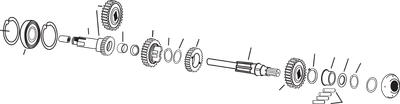 EASTERN MOTORCYCLE PARTS Retaining Rings - Main Shaft Rollers - 10 Pack A-35113-52