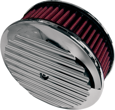 JOKER MACHINE Billet Air Cleaner Insert - Finned - Chrome 02-21FN