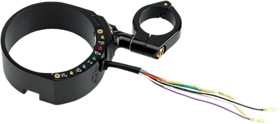 JOKER MACHINE Speedometer Relocation Bracket with Easy Mount Clamp - Black Anodized - For 39 mm Fork 10-303B