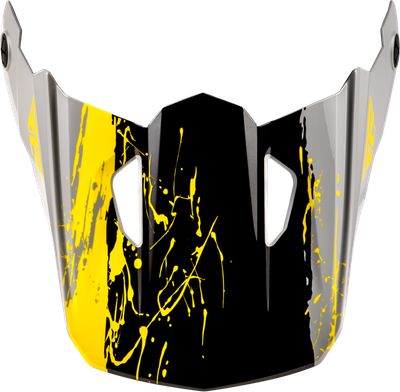 Yth Kinetic Drip Helmet Visor Grey/Black/Yellow Ys Yl