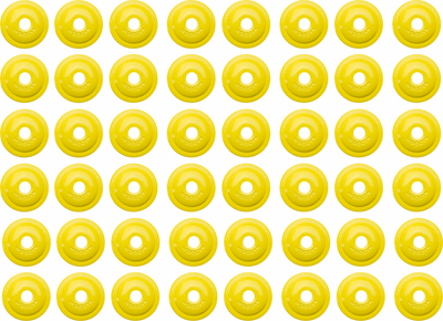WOODY'S Round Digger® Support Plates - Hi Vis Yellow - 5/16" - 48 Pack AWA- 3830