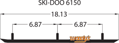 WOODY'S Extender Trail III™ Flat-Top® Runner - Ski-Doo ESD3-6150