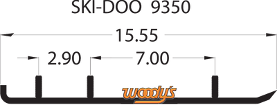 WOODY'S Extender Trail III™ Flat-Top® Runner - Polaris/Ski-Doo ESD3-9350