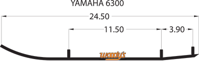 WOODY'S Wear Bar - Trail Blazer IV™ Flat-Top® - 6" - 60° - Yamaha TYV4-6300