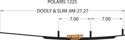 WOODY'S Dooly™ Runners - 8" - 60° - Polaris DP8-1225