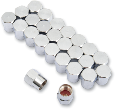 K&L SUPPLY Valve Stem Cap - Chrome - 25 Pack 32-8196