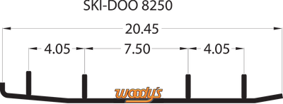 WOODY'S Wear Bar - Trail Blazer IV™ Flat-Top® - 6" - 60° - Ski-Doo TSD4-8250