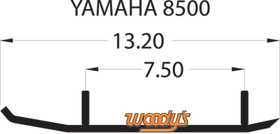 WOODY'S Wear Bar - Trail Blazer IV™ Flat-Top® - 6" - 60° - Yamaha TYV4-8500
