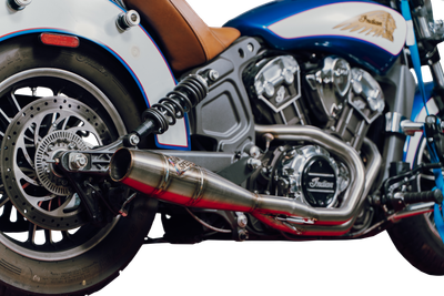 Indian Scout Mid Length Cannon Brushed Ss