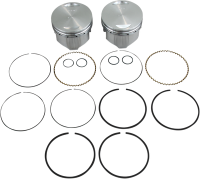 KB PERFORMANCE Piston Kit - 3.750" +0.030" - 8.8:1 CR - 88" Twin Cam KB425C.030