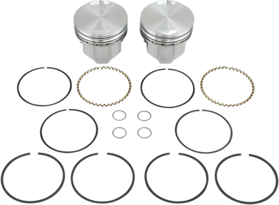 KB PERFORMANCE Piston Kit - 3.498" +0.020" - 8.6:1 CR - 80" Evolution Big Twin KB258.020