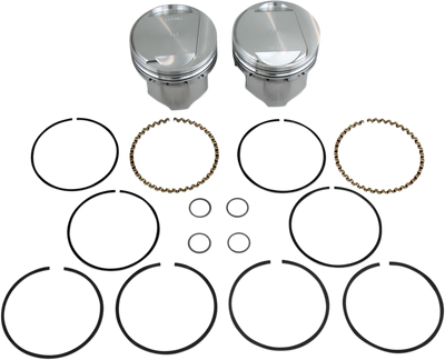 KB PERFORMANCE Piston Kit - 3.498" +0.040" - 9.6:1 CR - 80" Evolution Big Twin KB305.040