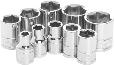 10 Pc 3/8" Sae Socket Set Shallow