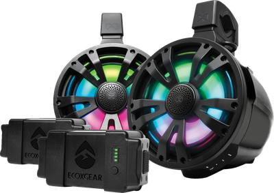 SOUND EXTREME BY ECOXGEAR Tower Speakers - Amplified - 8" - Wired - Black SEI-ETAMP7701