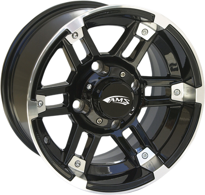 AMS Wheel - Roll'n 104 - Rear - Machined Black - 12x7 - 4/110 - 2+5 2744-031AB