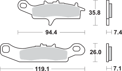 SBS Off-Road Sintered Brake Pads - Kawasaki 798SI