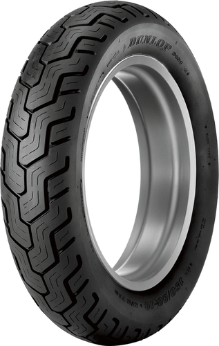 Dunlop D404 Rear Motorcycle Tire 140/90-15 70H Blackwall for mid-size metric cruisers including Honda Shadow 750, Yamaha V-Star 650, and Kawasaki Vulcan 800.