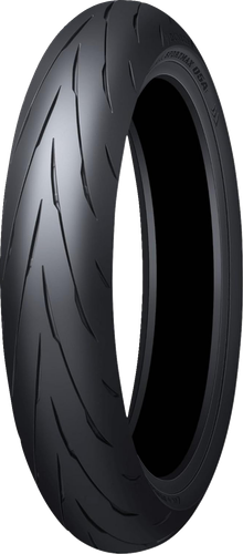 Dunlop Sportmax Q5A front tire, angled view