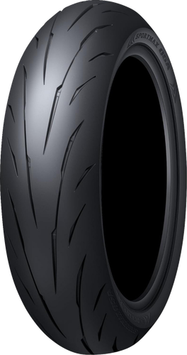 Dunlop Sportmax Q5A rear tire, angled view