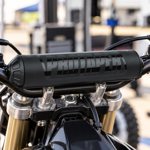 ProTaper Fuzion Stealth bar pad installed on a motocross motorcycle handlebar