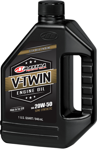 Maxima V-Twin Semi-Synthetic Engine Oil - 20W-50 - 1L - V-Twin Engine Oil