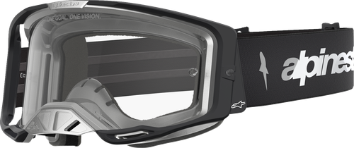 ALPINESTARS GOGGLES Vision 8 Goggle - Amber - Black/Silver - Clear Lens 5101527-1742