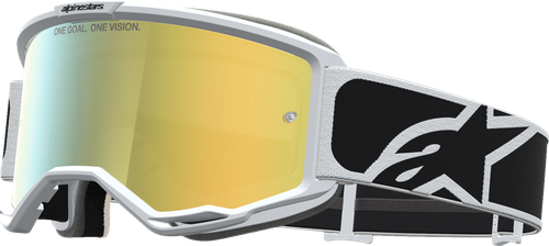 ALPINESTARS GOGGLES Vision 5 Goggle - Rora - Black/White - Gold Mirror Lens 5101927-1762