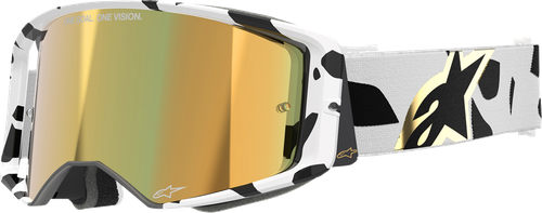 ALPINESTARS GOGGLES Supertech Goggle - Corp - White - ABS Vision - Gold Mirror Lens 5100325-2044