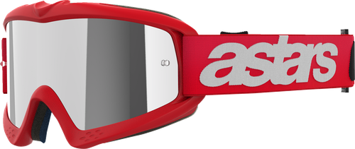 ALPINESTARS GOGGLES Youth Vision Goggle - Blaze - Red - Silver Mirror Lens 5140425-3094
